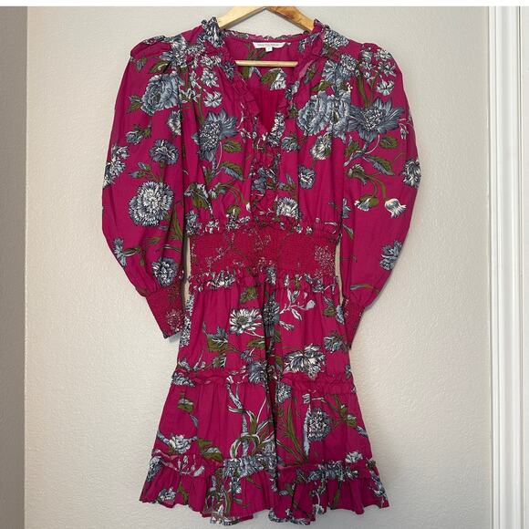 Love the Label Wanda Print Smocked Waist Short Dress, Tuckernuck, Anthro, Small - Picture 3 of 9